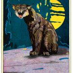 Night Cat | Vintage Retro Poster | Colour Factory Editions