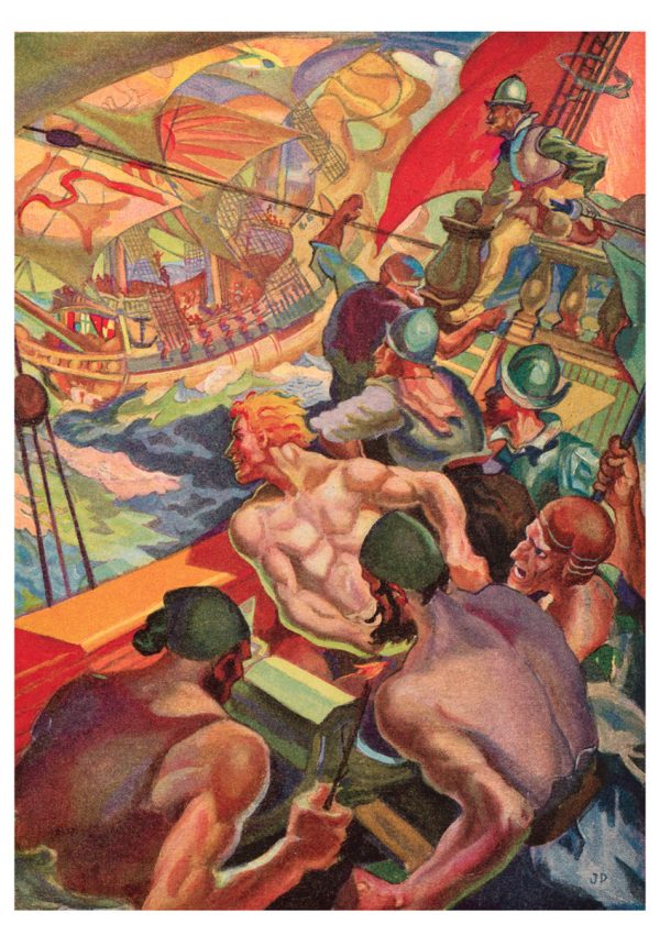 Sea Battle | Vintage Retro Poster | Colour Factory Editions