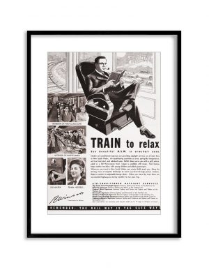 Train to relax | Vintage Retro Poster | Colour Factory Editions