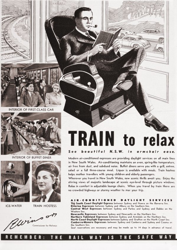 Train to relax | Vintage Retro Poster | Colour Factory Editions